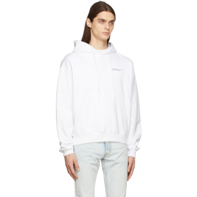 Shop Off-white White Caravaggio Crowning Over Hoodie In White/black