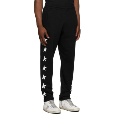 Shop Golden Goose Black Star Doro Lounge Pants In Black/white