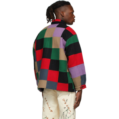 Bode Multicolor Square Patch Quilt Pullover Jacket In Mehrfarbig