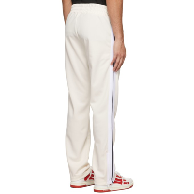 Shop Palm Angels Off White Classic Track Pants In Off White White