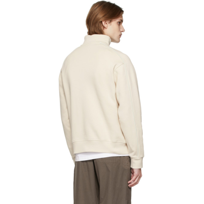 Shop Jacquemus Beige 'le Sweatshirt Linha' Zip-up Sweatshirt In Light Beige