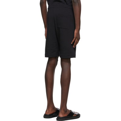 Shop Dries Van Noten Black French Terry Shorts In 900 Black