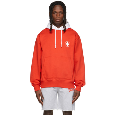 Shop Helmut Lang Red Lifeguard Hoodie In Fiery Red