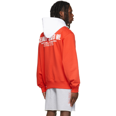 Shop Helmut Lang Red Lifeguard Hoodie In Fiery Red