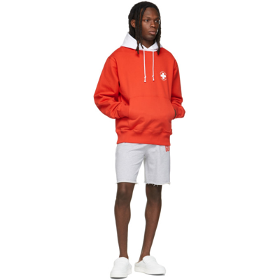 Shop Helmut Lang Red Lifeguard Hoodie In Fiery Red