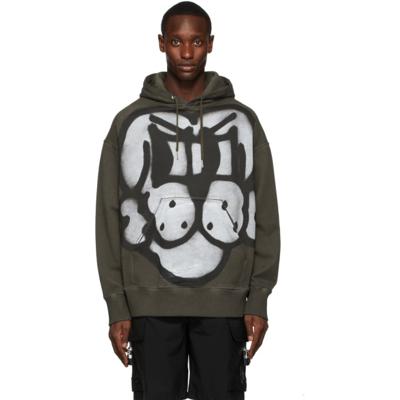 Shop Givenchy Khaki Chito Edition Dog Tag Hoodie In 309-military Green