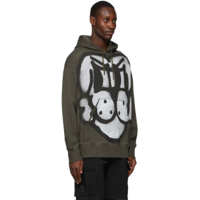 Shop Givenchy Khaki Chito Edition Dog Tag Hoodie In 309-military Green