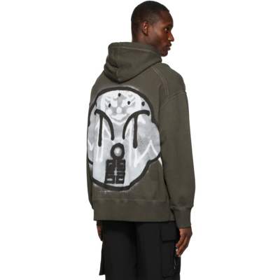 Shop Givenchy Khaki Chito Edition Dog Tag Hoodie In 309-military Green