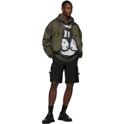 Shop Givenchy Khaki Chito Edition Dog Tag Hoodie In 309-military Green