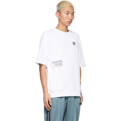 Shop Aape By A Bathing Ape White Pocket T-shirt In Whx White