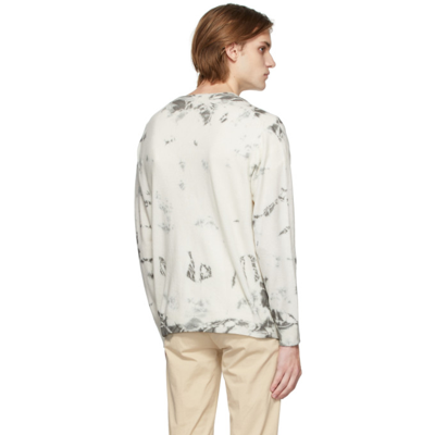 Shop Massimo Alba Off-white & Grey Cashmere Ninni Sweater In F648 Military