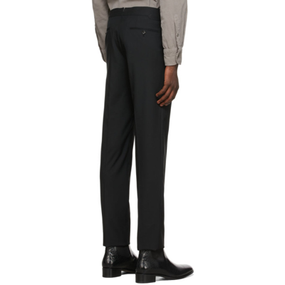 Shop Tom Ford Black O'connor Trousers In Q22r12 Solid