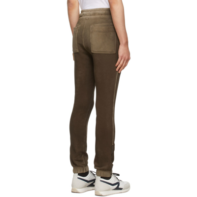 Shop Cotton Citizen Brown Bronx Zip Sweatpants In Vintage Espresso