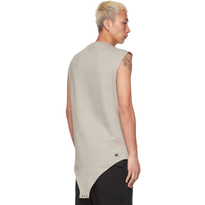 Shop Rick Owens Beige Champion Edition Sleeveless Sweater In 08 Pearl