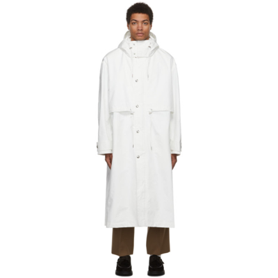 Shop Ami Alexandre Mattiussi White Long Ami De Cœur Parka In 100 White