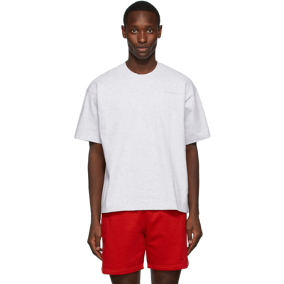 Shop Adidas X Humanrace By Pharrell Williams Grey Humanrace Basics T-shirt In Light Grey Heather