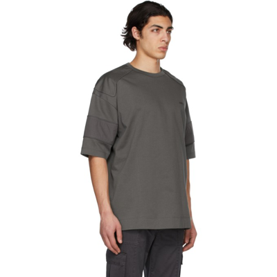 Shop Juunj Grey Patch T-shirt In 3 Grey