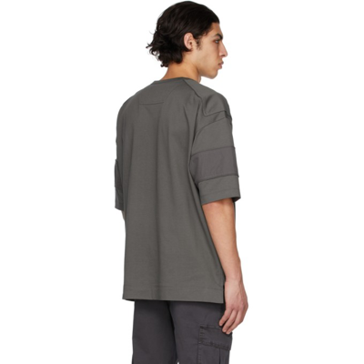 Shop Juunj Grey Patch T-shirt In 3 Grey