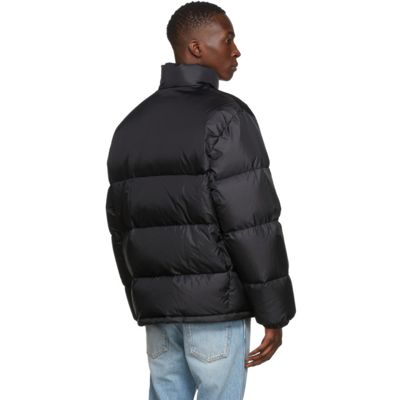 Logo-Appliquéd Striped Quilted Shell Down Jacket