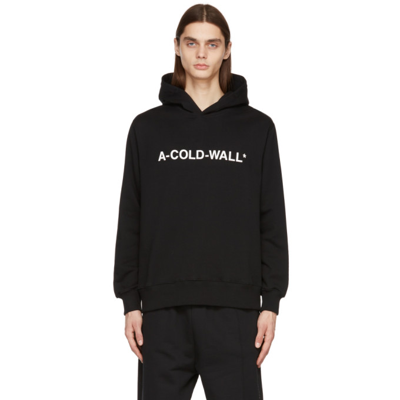 Shop A-cold-wall* Black Essential Logo Hoodie