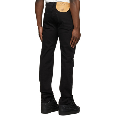 Shop Lanvin Black Slim Jeans In 10 Black