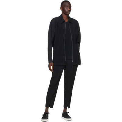 Issey Miyake Black Tailored Pleats 1 Trousers In 15-black