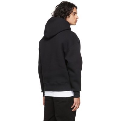 Shop Ami Alexandre Mattiussi Black Paris Hoodie In 1 Black