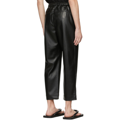 Shop Nanushka Black Jain Vegan Leather Pants