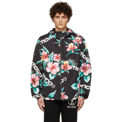 Moschino Black Floral Jacket In A1555 Fantasy Print | ModeSens
