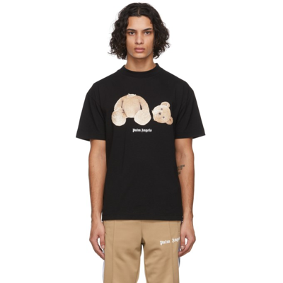 Shop Palm Angels Black Classic Bear T-shirt In Black Brown