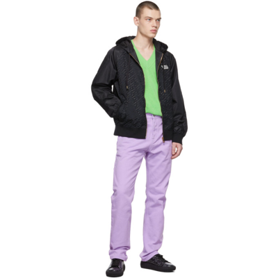 Shop Versace Purple Workwear Trousers In 1d320 Orchi