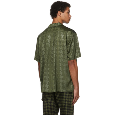 Shop Adidas X Ivy Park Green Satin 2.0 Short Sleeve Shirt In Wilpin