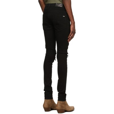 Shop Amiri Black Mx1 Microsuede Jeans In Black Od