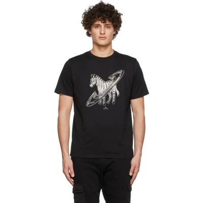 Shop Ps By Paul Smith Black Zebra Rings T-shirt In 79 Blacks