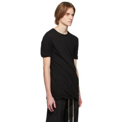 Shop Rick Owens Black Double Short Sleeve T-shirt In 09 Black