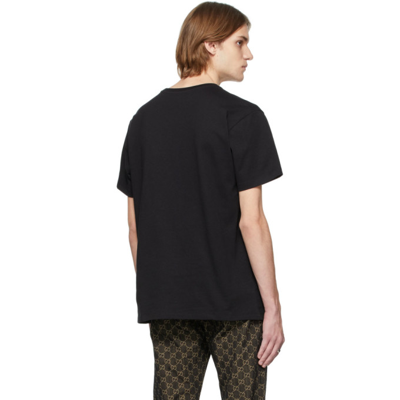 Shop Gucci Black Lunar New Year ' Tiger' T-shirt In 1152 Black/mc