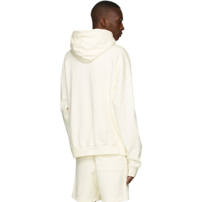 Shop Rhude Off-white Lepord Hoodie In Vtg White