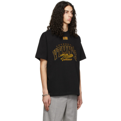 Shop Vtmnts Black & Gold College T-shirt