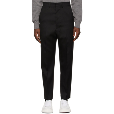 Shop Ami Alexandre Mattiussi Black Straight-fit Trousers In Black/001