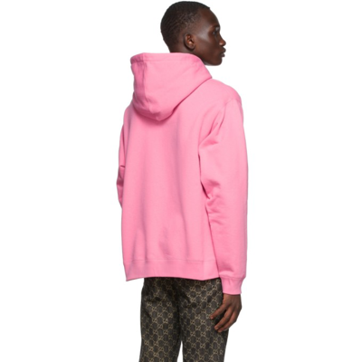 Shop Gucci Pink Musixmatch Edition '22,705' Pineapple Hoodie In 5622 Pink Lady/mc