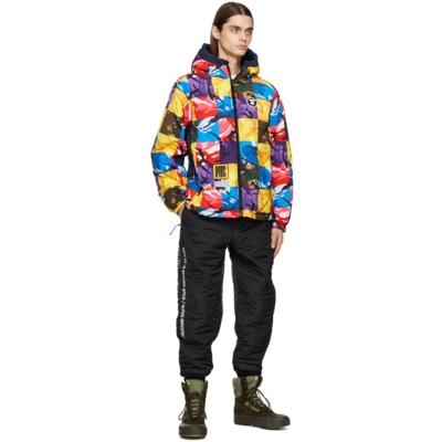 Shop Aape By A Bathing Ape Multicolor Down Camo Jacket In Multimlx