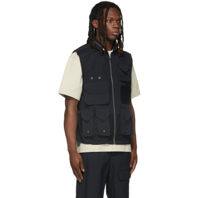 Shop Helmut Lang Black Tactical Vest