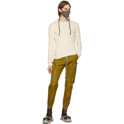 Shop Rick Owens Off-white Double Long Sleeve T-shirt In 21 Natural