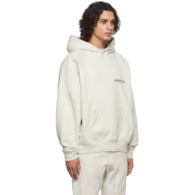 ESSENTIALS OFF-WHITE PULLOVER HOODIE 