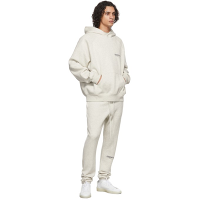 ESSENTIALS OFF-WHITE PULLOVER HOODIE 