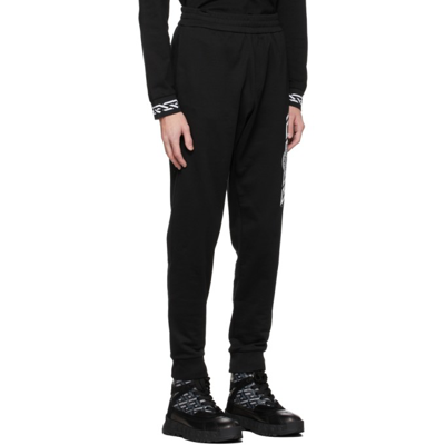 Shop Versace Black Greca Lounge Pants In 1b000 Black