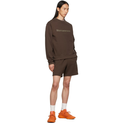 Shop Adidas X Humanrace By Pharrell Williams Ssense Exclusive Brown Humanrace Basics Shorts In 057a