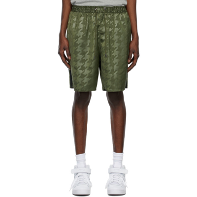Shop Adidas X Ivy Park Green Satin 2.0 Shorts In Wilpin