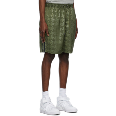 Shop Adidas X Ivy Park Green Satin 2.0 Shorts In Wilpin