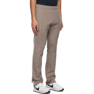 Shop Saintwoods Taupe Track Lounge Pants In Dusty Taupe